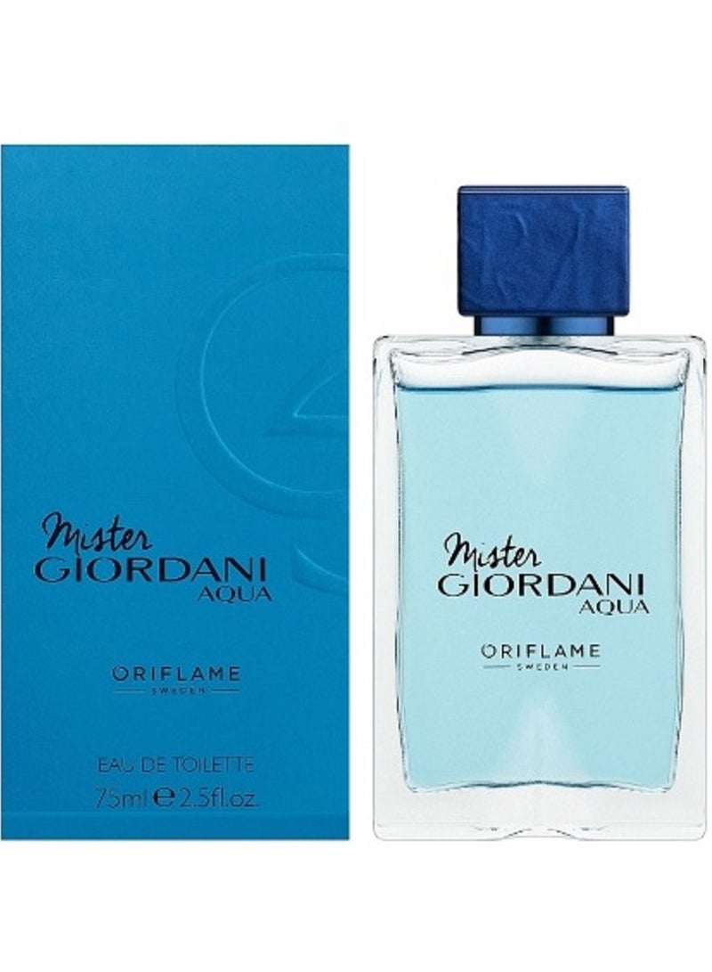 Oriflame Mister Giordani Aqua EDT 75 ML for Him - Image 1