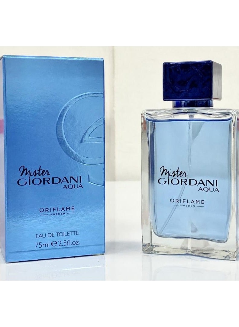 Oriflame Mister Giordani Aqua EDT 75 ML for Him - Image 2