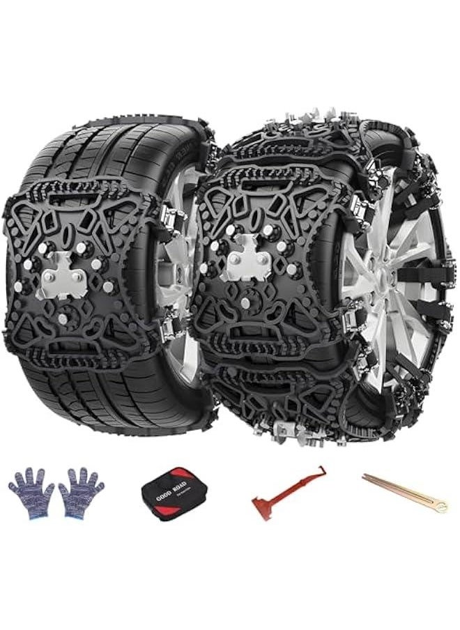 Generic TPU Snow Chains 6 Pack,Upgraded Tire Chains for Cars/Trucks/SUV/ATV,Emergency Anti Slip Tire Traction Chains for Tire Width 165-275mm…  - Image 1