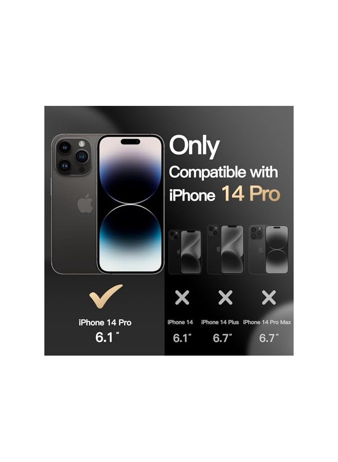 جي تيك حافظة JETech لهاتف iPhone 14 Pro مقاس 6.1 بوصة متوافقة مع MagSafe، حماية قوية بطبقة مزدوجة شديدة التحمل، غطاء مغناطيسي قوي للهاتف مقاوم للصدمات (أسود) - Image 4