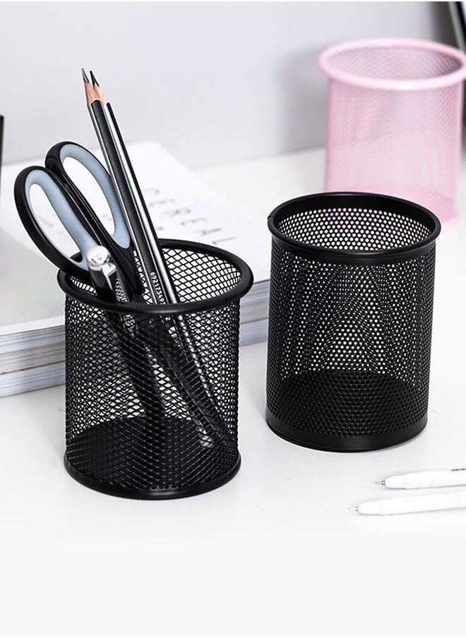 Pen Holder for Desk 6 Pieces Mesh Desk Organizer set 3 Compartments pens holder Mail Organizer Letter Holder Home Office Supplies Caddy Storage Baskets for Desktop Accessories