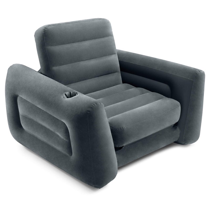 INTEX 66551EP Inflatable Pull-Out Sofa Chair Sleeper that works as an Air Bed Mattress, Twin Sized (2 Pack) - Image 2