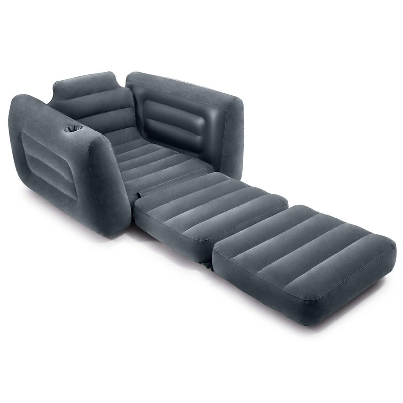 INTEX 66551EP Inflatable Pull-Out Sofa Chair Sleeper that works as an Air Bed Mattress, Twin Sized (2 Pack) - Image 3
