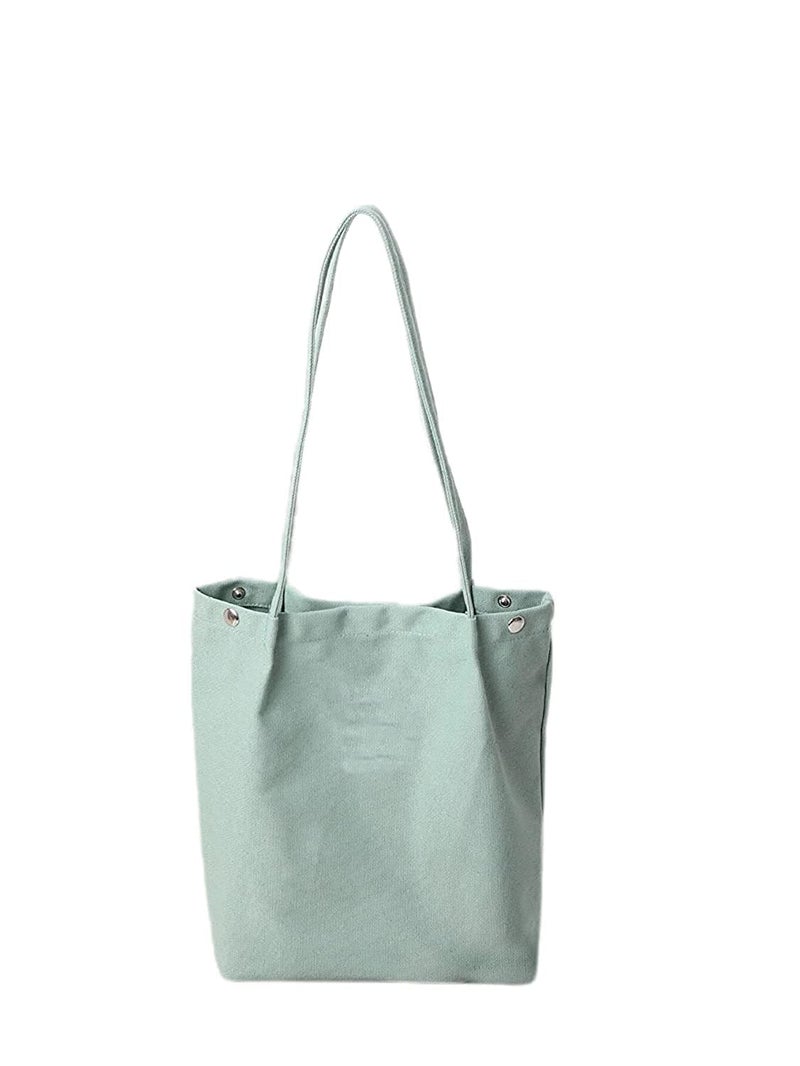 Glowic Large Canvas Tote Bags For Women With Zipper | Shopping Bag For Grocery, Travel, Beach | Shoulder Handbags For Women, College Bags For Girls Stylish Trendy(Wbag-041), Green - Image 1