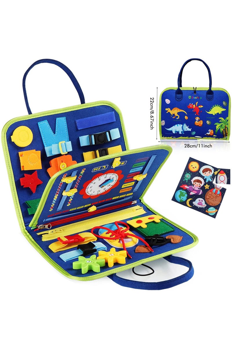 Blue Sensory Tactile Math Developmental Education Toy Montessori Busy Board Life Skills Fine Motor L