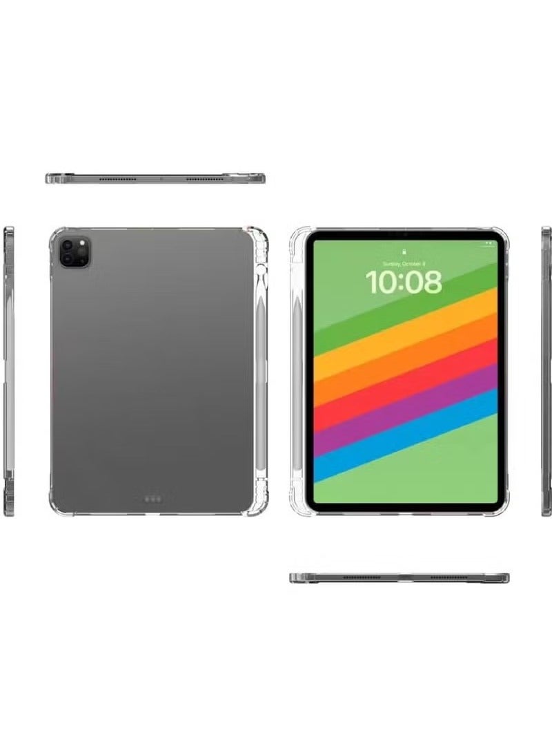 Rock Pow Case for iPad Pro 13 Inch Case M5 2025/ M4 2024, Smart Cover iPad Pro M5 M4 Case 13 Inch,Anti-Scratch Crystal Clear TPU Rubber Soft Skin Silicone Built-in Stylus S Pen Holder Protective Case for iPad Pro 13inch - Image 4