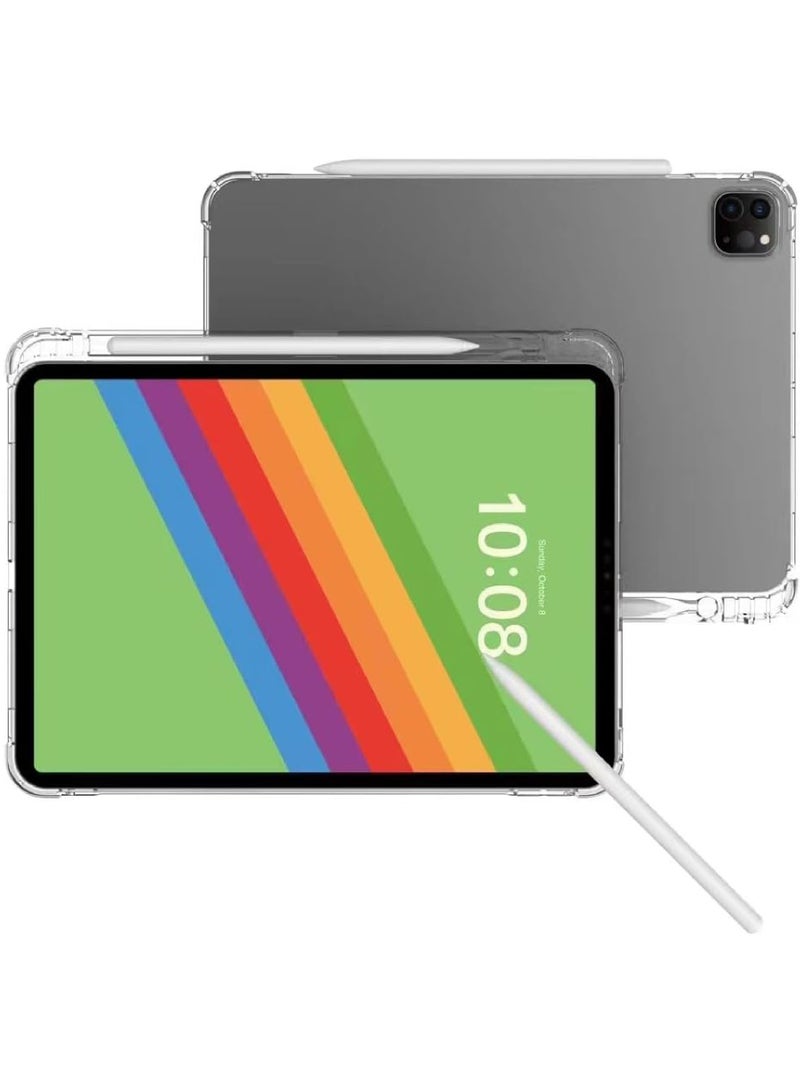 Rock Pow For iPad Pro13 inch Case (M4 2024) Anti-Scratch Crystal Clear TPU Rubber Soft Skin Silicone Built-in Stylus S Pen Holder Protective Case for iPad Pro 13inch  - Image 5