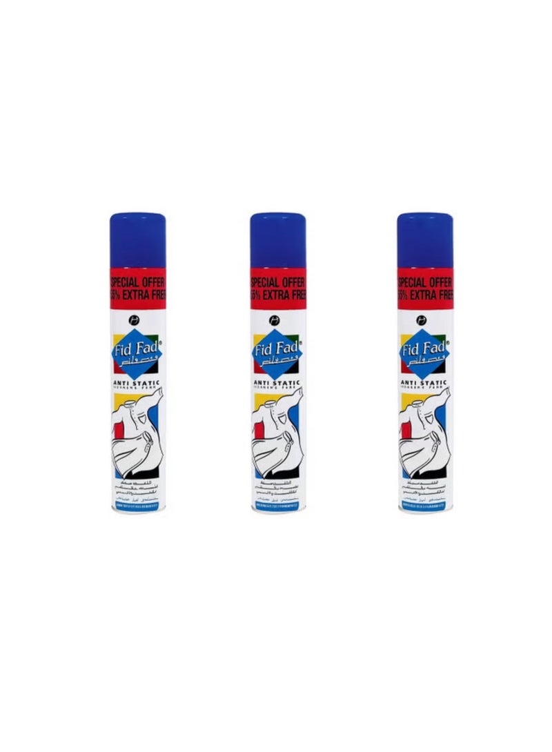 Anti-static spray for clothes, 400 ml (pack of 3)