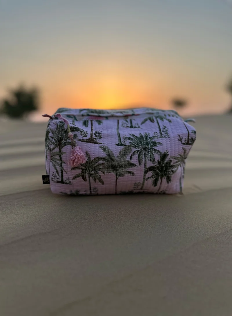 Tohfa Luxe Tohfa Luxe Suma Palm Handmade Block Printed Pouch