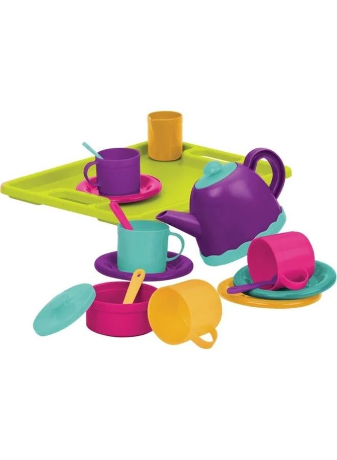BATTAT Tea Party for Four Green Tray