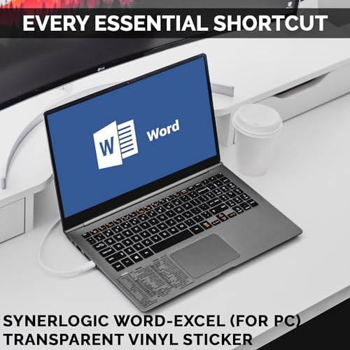 SYNERLOGIC Microsoft Word/Excel (for Windows) Reference Guide Keyboard Shortcut Sticker, Laminated, No-Residue Vinyl (Clear/Small) - Image 4