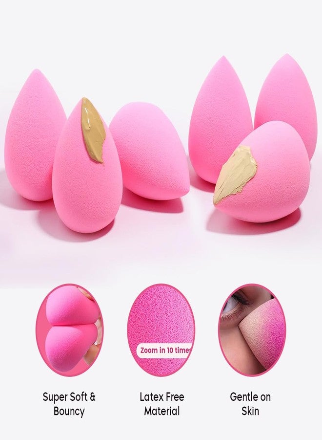 Gleva Professional Makeup Blender Sponge Set for Face Makeup with Cotton Pad and Powder Puff Perfect for Women & Girls Makeup Blender Set - Soft, Latex-Free, Reusable & Washable Sponges (Pack of 5) - Image 4