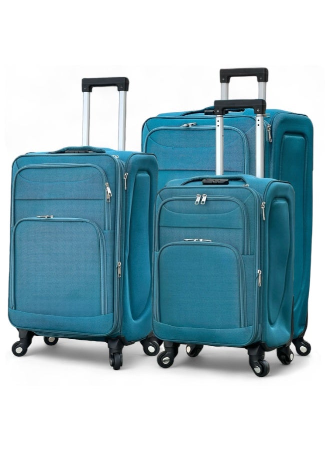 ZAAPPY 3-Piece Soft Shell Luggage Set (20/24/28 Inch) – Ultra Lightweight, Expandable Suitcases with 360° Spinner Wheels & TSA Combination Locks - Image 1