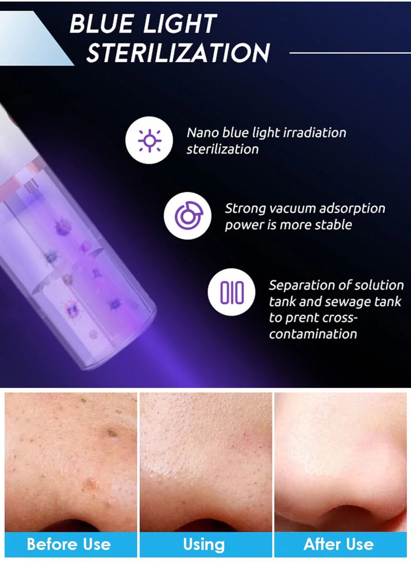 DBLEW Blackhead Remover with Water Cycle Technology Small Bubble Facial Pore Cleaner Whitehead Extractor 6 In 1 Probes Beauty Vacuum Device USB Rechargeable for Acne Pimple Comedone for Women & Men  - Image 5