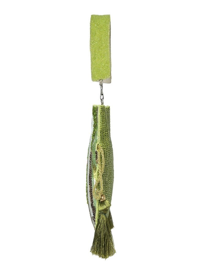 MARKQUES Handmade Embellished Green Potli Bag - Image 5
