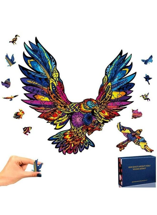 Eagle Wooden Jigsaw Puzzle Wood Animal Shape 3d Jigsaw Puzzle for Adults and Kids - Image 1