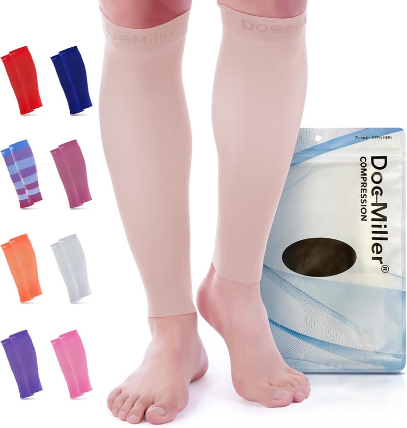 Doc Miller Compression Calf Sleeve for Men & Women – 20-30mmHg Graduated Support for Running, Shin Splints, Calf Strain – Knee High, Small to 6XL Plus Size - Image 1