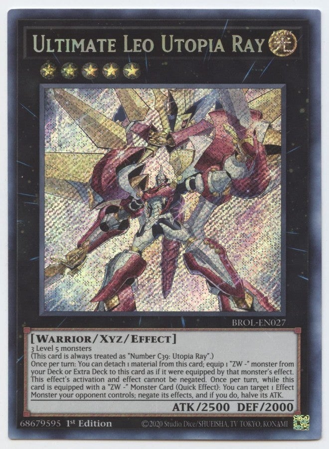 Yu-Gi-Oh! Ultimate Leo Utopia Ray - BROL-EN027 - Secret Rare - 1st Edition