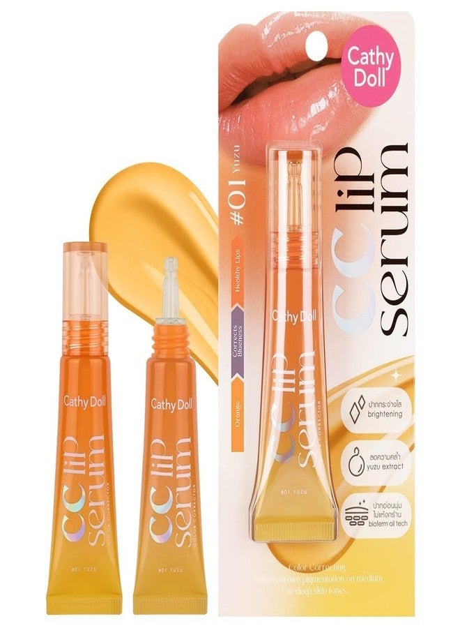 VIRAVIN HOUSEWARE Cathy Doll CC Lip Serum, Colour Correcting Moisturiser, #01 Yuzu Orange, 10g - Image 1