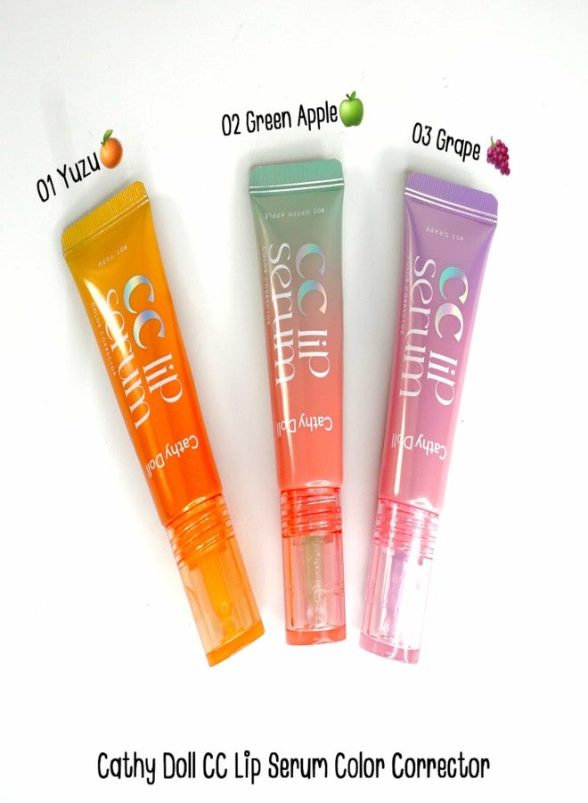 VIRAVIN HOUSEWARE Cathy Doll CC Lip Serum, Colour Correcting Moisturiser, #01 Yuzu Orange, 10g - Image 5