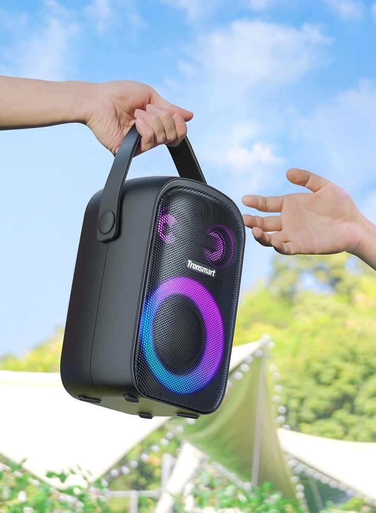 Tronsmart Halo 100 Bluetooth Speaker, 60 W Portable Bluetooth Music Box with LED, IPX6 Waterproof, 18 Hours Battery, Stereo Sound, Power Bank and App, Hands-Free Function, Outdoor Speaker for Parties - Image 5
