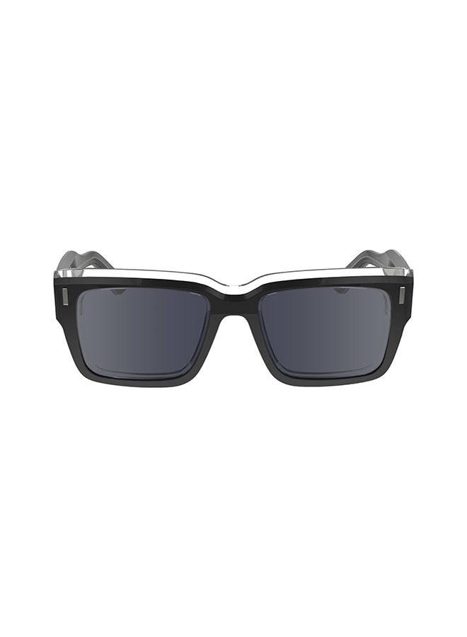 CALVIN KLEIN Men's UV Protection Rectangular Sunglasses - CK23538S-001-5518 - Lens Size: 55 Mm - Image 1