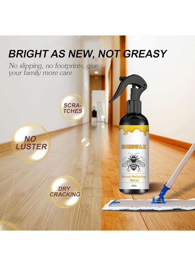 Cobest Stone Polishing Wax, Beeswax Polishing Care Spray, Natural Wood Polish and Conditioner, Protects Wood from Drying or Cracking, Original Beeswax Cleaner for Wooden Furniture Floors, leather - Image 3