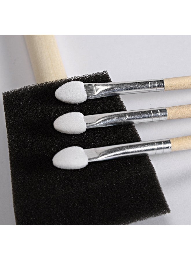 Conda 50 Pack 0.5"-2" Different Size Assorted Foam Brush Set Wood Handle Paint Brush Set- Lightweight, Durable, Great For Acrylics, Stains, Varnishes - Image 4