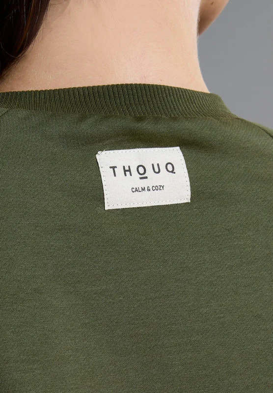 Thouq Raglan Sleeve High Low Hem Sweatshirt