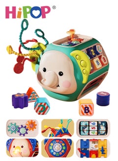 HIPOP 8 In 1 Activity Cube,Multifunctional Puzzle Polyhedron Baby Toy,Early Educational Toy for Toddler for Baby 18 Month+  - Image 1
