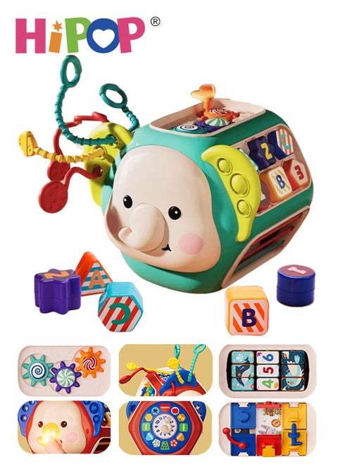 8 In 1 Activity Cube,Multifunctional Puzzle Polyhedron Baby Toy,Early Educational Toy for Toddler for Baby 18 Month+