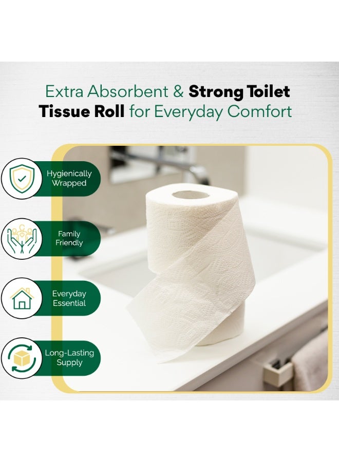 Moonwisp Premium 4 Ply Ultra Soft Toilet Paper, 10 Rolls x 115 Sheets – Extra Absorbent & Strong Toilet Tissue Roll for Everyday Comfort (Pack of 10 Rolls) - Image 2