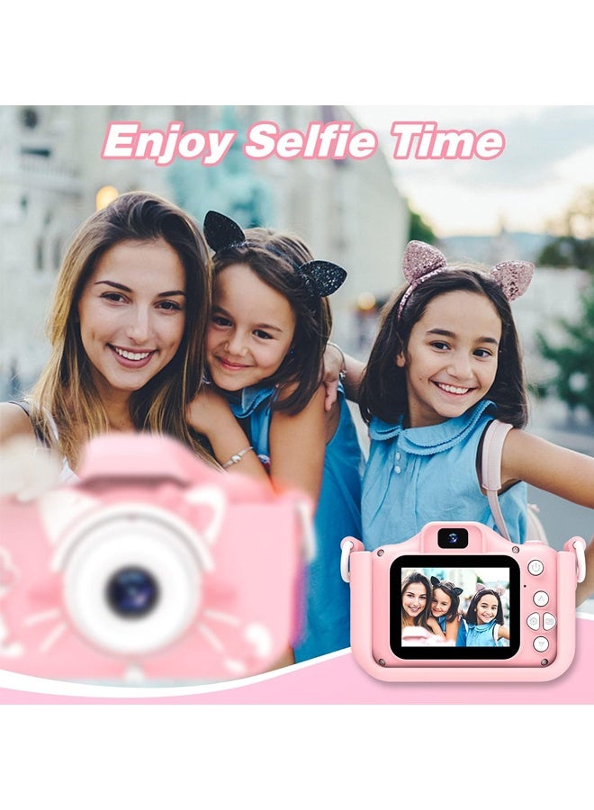 بولوز كاميرا للأطفال من سن6+سنوات للبنات والأولاد، كاميرا فيديو رقمية للأطفال مع غطاء ناعم مزين برسوم كرتونية، أفضل هدية عيد الميلاد وعيد الميلاد للأطفال - تتضمن بطاقة SD سعة 32 جيجابايت - Image 4