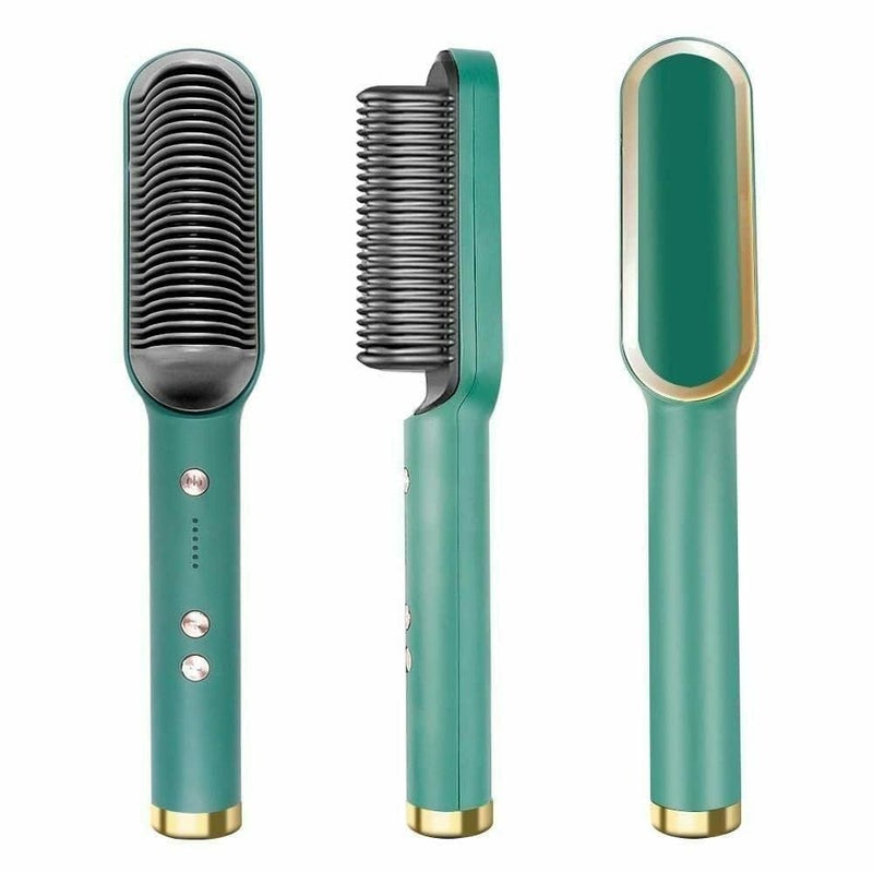 Hebrew Hair Straightener Comb for Women Men Hair Styler Straightener Machine Brush Hair Straightener Comb for Women Men Hair Styler Straightener Machine Brush Multicolour - Image 1
