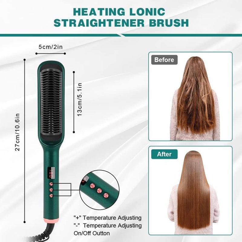 Hebrew Hair Straightener Comb for Women Men Hair Styler Straightener Machine Brush Hair Straightener Comb for Women Men Hair Styler Straightener Machine Brush Multicolour - Image 4