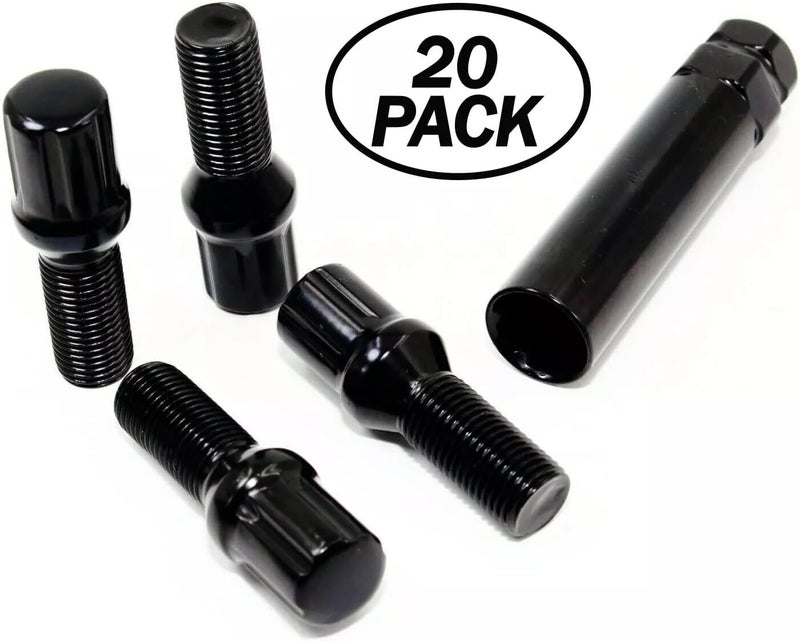 Veritek Performance Black Spline Drive Wheel Lug Bolts Set - Image 2