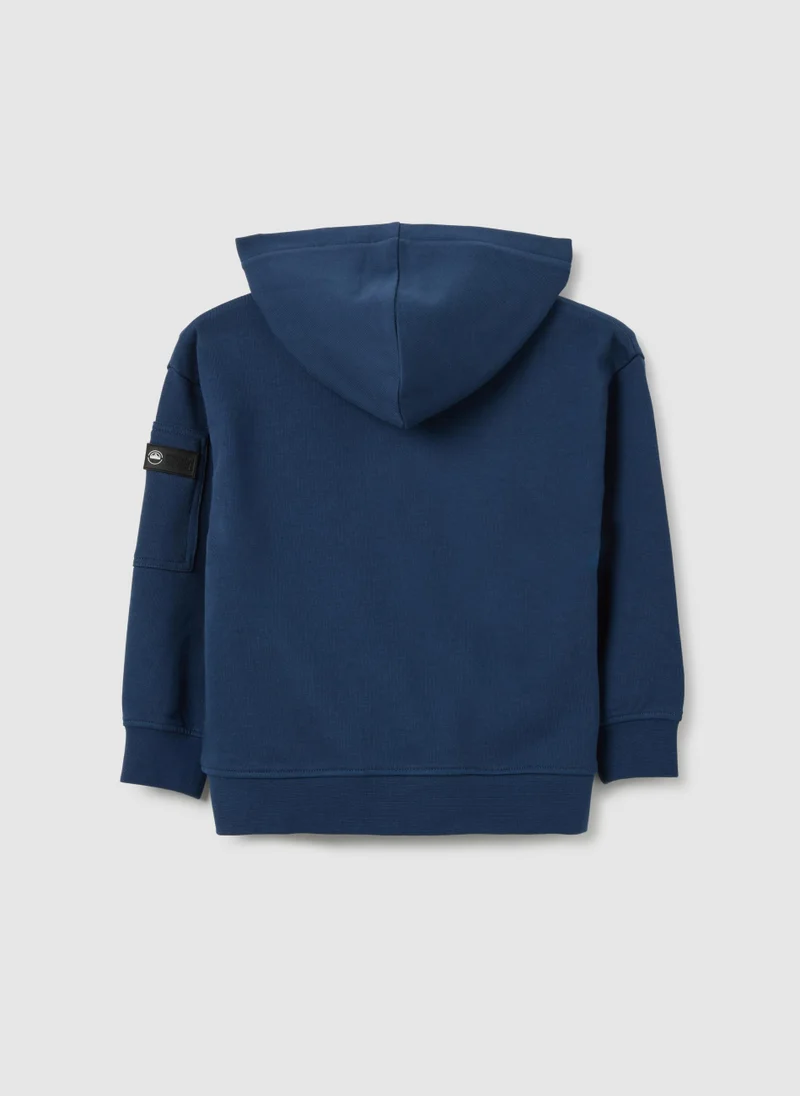 او في اس BLUE PURE COTTON REGULAR FIT KIDS' SWEATSHIRT