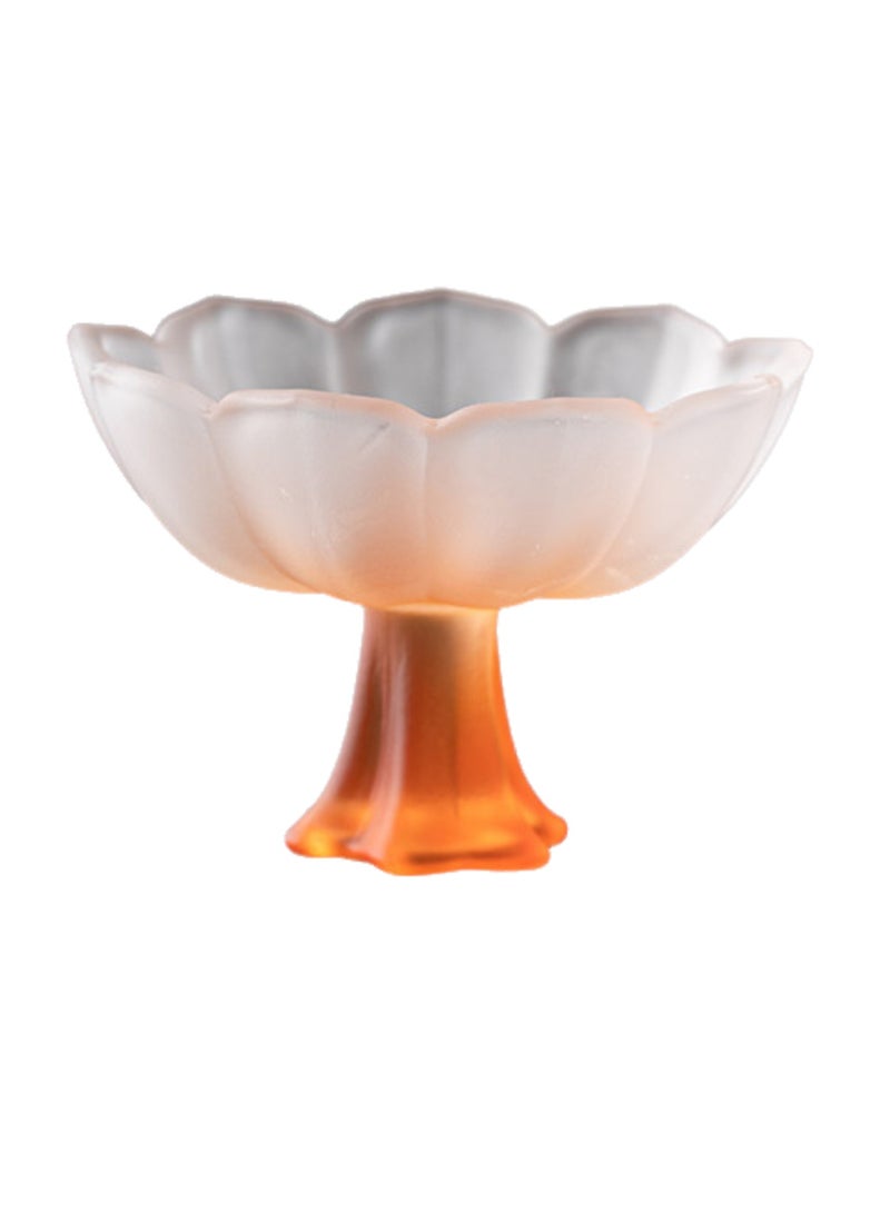 2-Pack of Glazed Pastel High-Footed Cups, High-Footed Tea Cups, Tea Tasting Cups, Scented Cups, Rice Wine And Shochu Cups, Light Luxury And High-Value Host Cups (Orange + Cyan) - Image 2