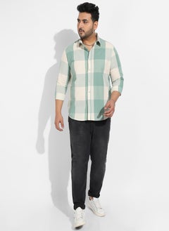 Instafab Plus Instafab Plus Men's Cotton Buffalo Check Shirt  - Image 5