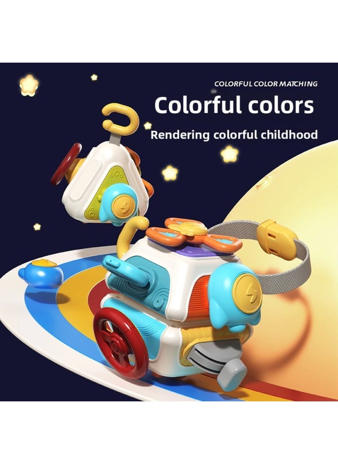 Infant And Toddler Fun Polyhedral Soothing Early Education Baby Grasping Training Ball Spinning Toy Kit-Color:Ten Faceted Body  - Image 2