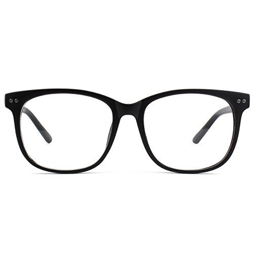 GQUEEN Fake Non Prescription Glasses Clear Lens for Women Men Oversized Frame UV400 Protection Matte Black, 201581 - Image 5