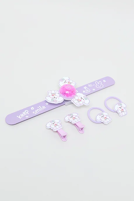 R&B Hair Accessories & Slap Bracelet Set