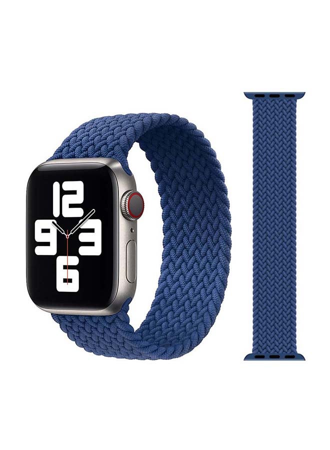 Perfii Braided Solo Band For Apple Watch Series 6/SE/5/4/3/2/1 Atlantic Blue - Image 1