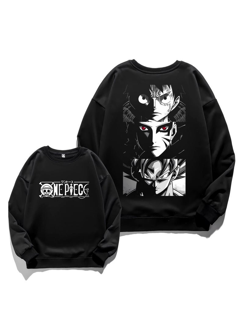 KUYING New One Piece Retro Washed Round Neck Hoodie  - Image 1