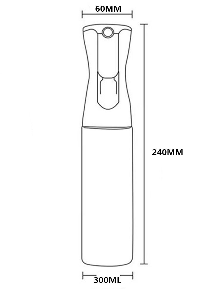 Generic - Continuous Spray Bottle , Ultra Fine Mist Aerosol Sprayer , Hair Spray Bottle , Hair Styling , Cleaning , Salon Spray Bottle 300 ML. - Image 1