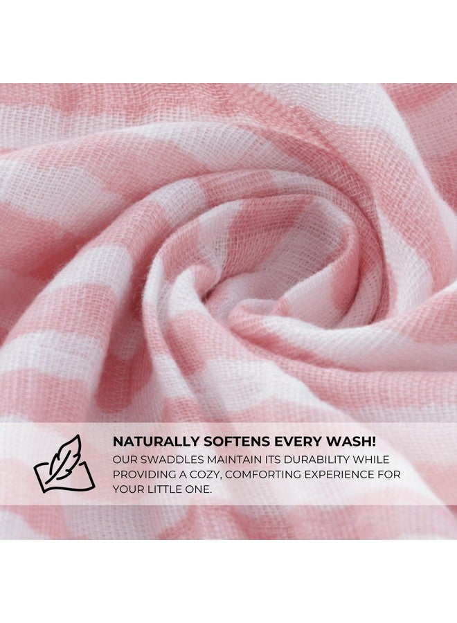 Featherhead™ 100% Cotton Muslin Swaddle Blankets for Baby Girl - Large 47”x 47” - Pre-Washed, Soft, & Breathable - Newborn Essential & Perfect Baby Registry Gift (4 Pack - Garden Floral) - Image 3