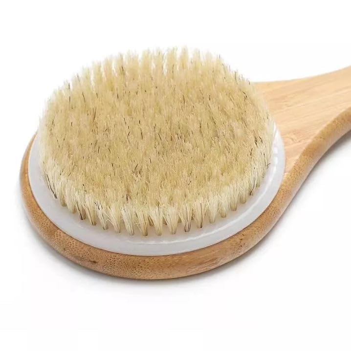 STORE77 Long Handle for Shower Bath Back Rubbing Brush Cleaning Brush Back Scrubber for Shower Bath Brush Long Handled Curved Wooden Back Brush Dry Brushing and Back Scratching for Men and Women - Image 5