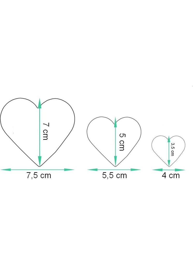 Nar Kalıp Narkalıp Heart Shape Cookie Mold 3 Pieces  - Image 3