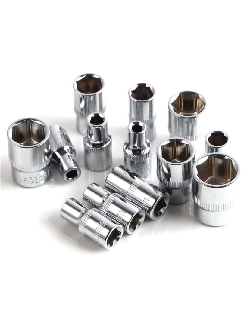 GGOOT 46pcs Wrench Socket Spanner Kit High Carbon Steel Screwdriver Motorcycle Automobile Repair Maintenance Tool Hardware Hand tool set (Size : D 46pcs) - Image 3
