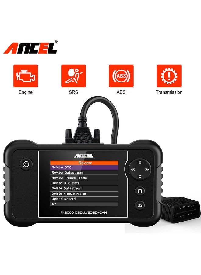 Ancel OBD2 Scanner Diagnostic Tool, ABS SRS Transmission Airbag Car Scanner, Check Engine Car Code Reader, Automotive Diagnostic Scanner - Image 2